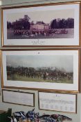 Zetland Hunt, two large framed prints, Aske Hall, November 1983, and Lawn Meet at Aske,