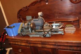 Perfecto Vintage lathe and accessories.