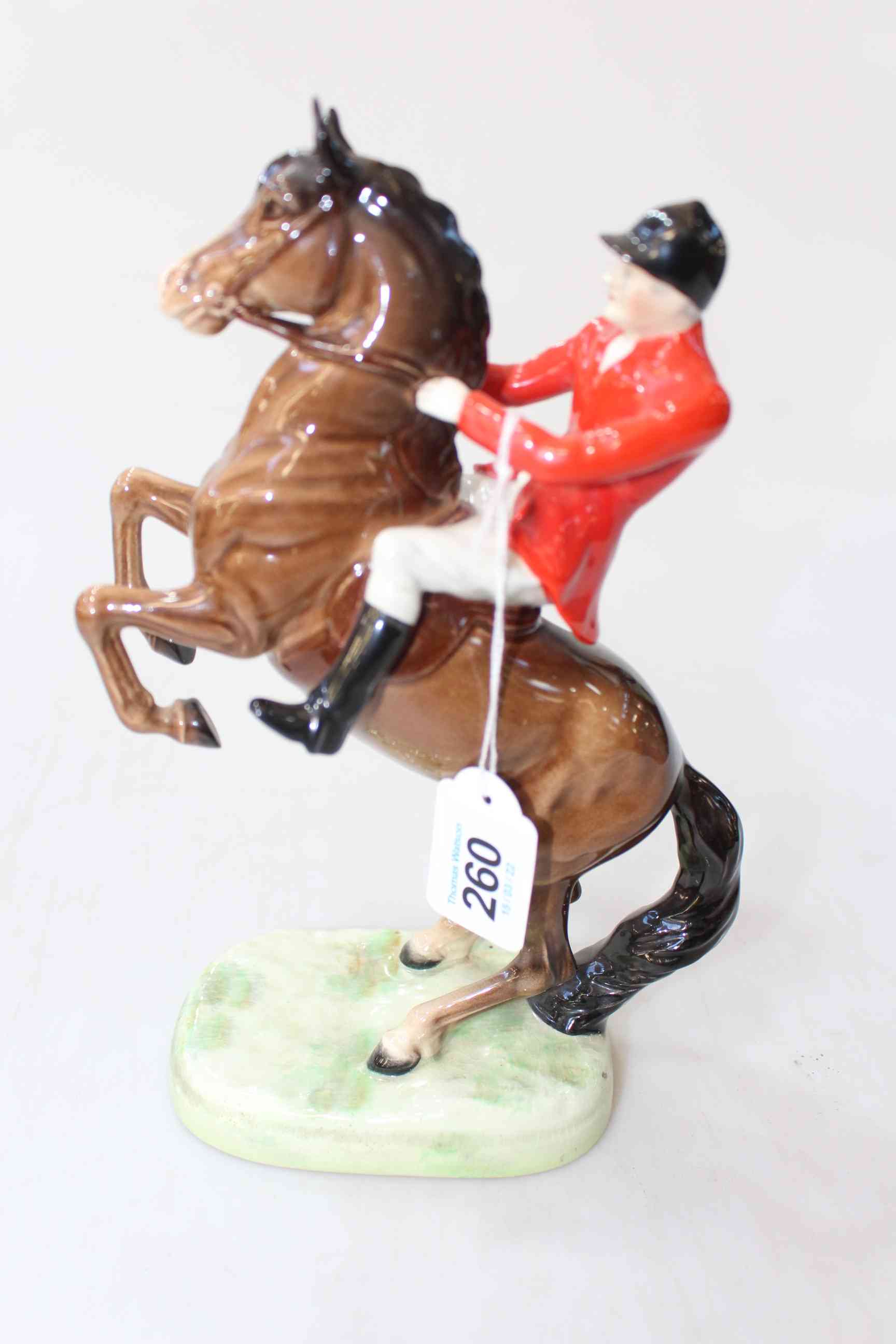 Beswick Huntsman on rearing horse, 24cm.