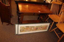 Edwardian mahogany rectangular occasional table, 69cm by 76cm by 40cm,