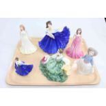 Collection of five Royal Doulton figures including Elyse, and Nao figure (6).