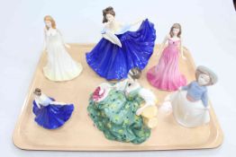 Collection of five Royal Doulton figures including Elyse, and Nao figure (6).