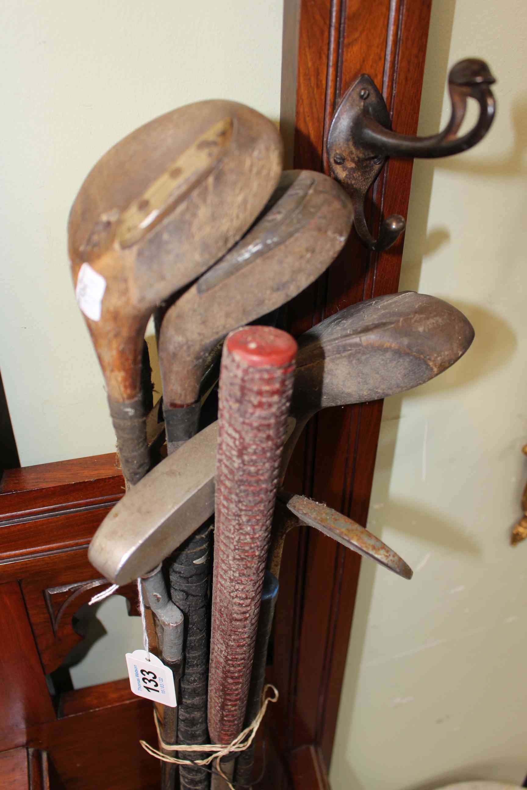 Collection of vintage golf clubs including J. Stoker, Darlington, Gibsons of Kinghorn. - Image 2 of 3