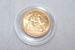 1981 Queen Elizabeth gold sovereign.