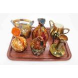 Six pieces of Art Pottery, Linthorpe and similar.