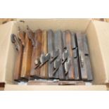 Box of ten moulding planes.