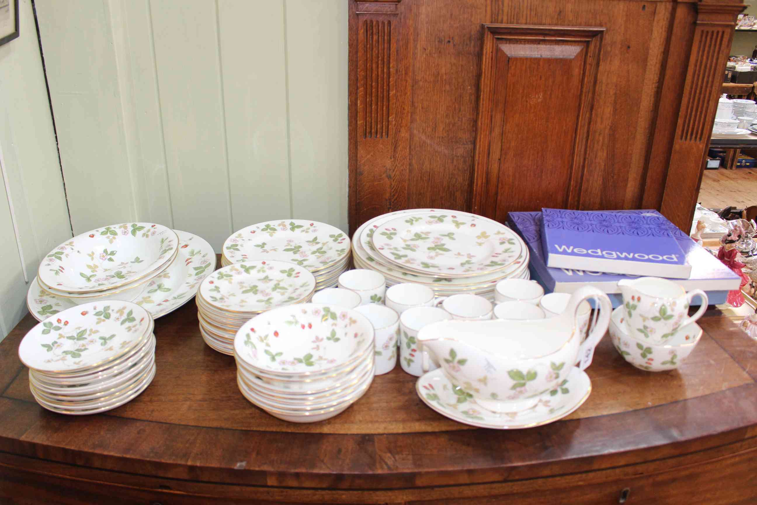 Collection of Wedgwood Wild Strawberry, approximately 65 pieces.