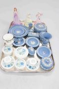 Wedgwood blue Jasperware and Clementine trinket pieces,