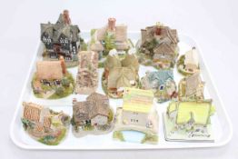 Nine Lilliput Lane cottages and two Coalport cottages.