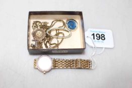 Ladies watch, Swarovski necklace, etc.