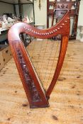 Small 22 string harp, 76cm high.