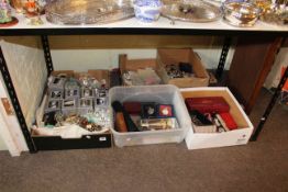 Collection of costume jewellery, crystal ornaments, watches, etc.