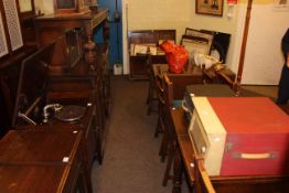 Pazatone oak cabinet gramophone, Dansette turn table and Defiant reel to reel tape recorder (3).