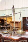 Maclean & Co, Newcastle brass balance scales.