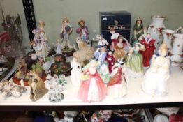 Thirteen Royal Doulton lady figurines including Paisley Shawl, Janet, Fair Lady etc,