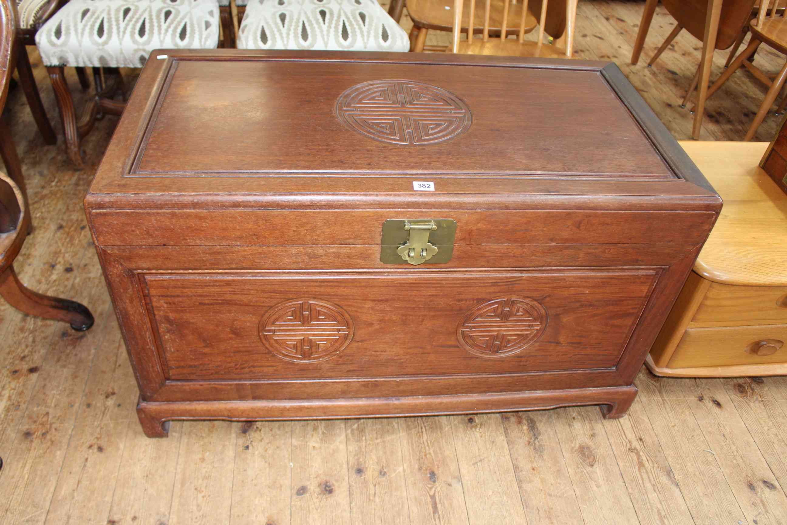 Oriental camphorwood trunk, 61cm by 101cm by 53cm.