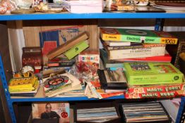 Collection of board games, Super Soccer, Sharp calculator, Subbuteo books, etc.