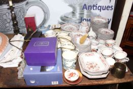 Wedgwood Kashmar table service, cased cutlery, crystal, table lamp, prints, etc.