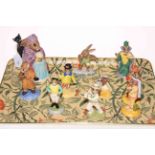 Collection of Royal Doulton Bunnykins including Fortune Teller, Aussie Surfer, Out for a Duck,