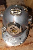 Divers helmet, 37cm high.