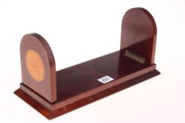 Inlaid mahogany book trough.