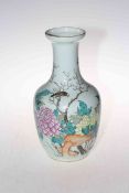 Chinese polychrome Guangxu vase, with foliage decoration, 34cm.