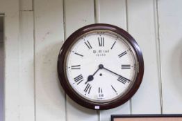 Circular wall clock, the 12inch dial marked B.R.(M) 18135.