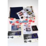 Collection of coin covers by Mercury and presentation packs including The Queens Diamond Jubilee 60
