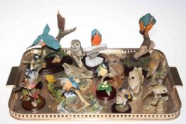 Border Fine Arts and Country Artist bird ornaments including Kingfishers, Owls, etc.