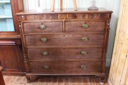 Georgian mahogany chest of two secret drawers above two short and three long graduated drawers on