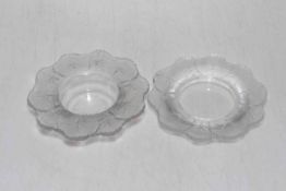 Two small Lalique pieces, one for 76 years LINZ Jewelists, 15cm diameter.