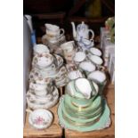 Royal Albert Gem 2566 and Royal Doulton 3401 part tea sets,