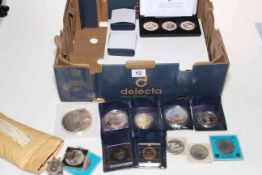 Collection of coinage including two gold plated Coronation Jubilee 2013 Piedfort by Mercury,