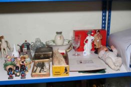 Royal Doulton HN1975, Pelham puppet clown, Reg Smythe signed sketch, tins, crystal, cutlery, etc.