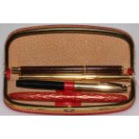Two Schaeffer fountain and cartridge pens, Monte Grappa and other pen (4).