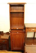 Stained pitch pine wall cabinet and ecclesiastical rosewood lectern (2).