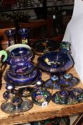 Good collection of Maling polychrome lustre ware, eighteen pieces including inkstands, galleon,