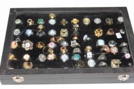 Collection of watch and dress rings.