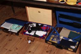 A good collection of Masonic regalia including 1984 Powlett Lodge part 9 carat gold and enamel