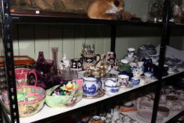 Collection of decorative china, Maling, Noritake, cutlery, glass, books, etc.