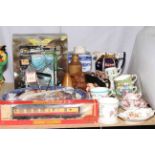 Hornby railway OO gauge toy, Royal Crown Derby, meat plate, model ships, bed pan, etc.