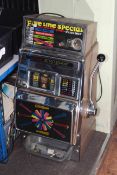 Aristocrat Kingsway one arm bandit fruit machine, 80cm high.