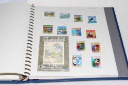Album of catalogued Fiji, West Indies, etc stamp album.