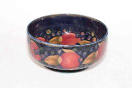 Moorcroft Pomegranate bowl, impressed and painted marks, 21cm diameter.
