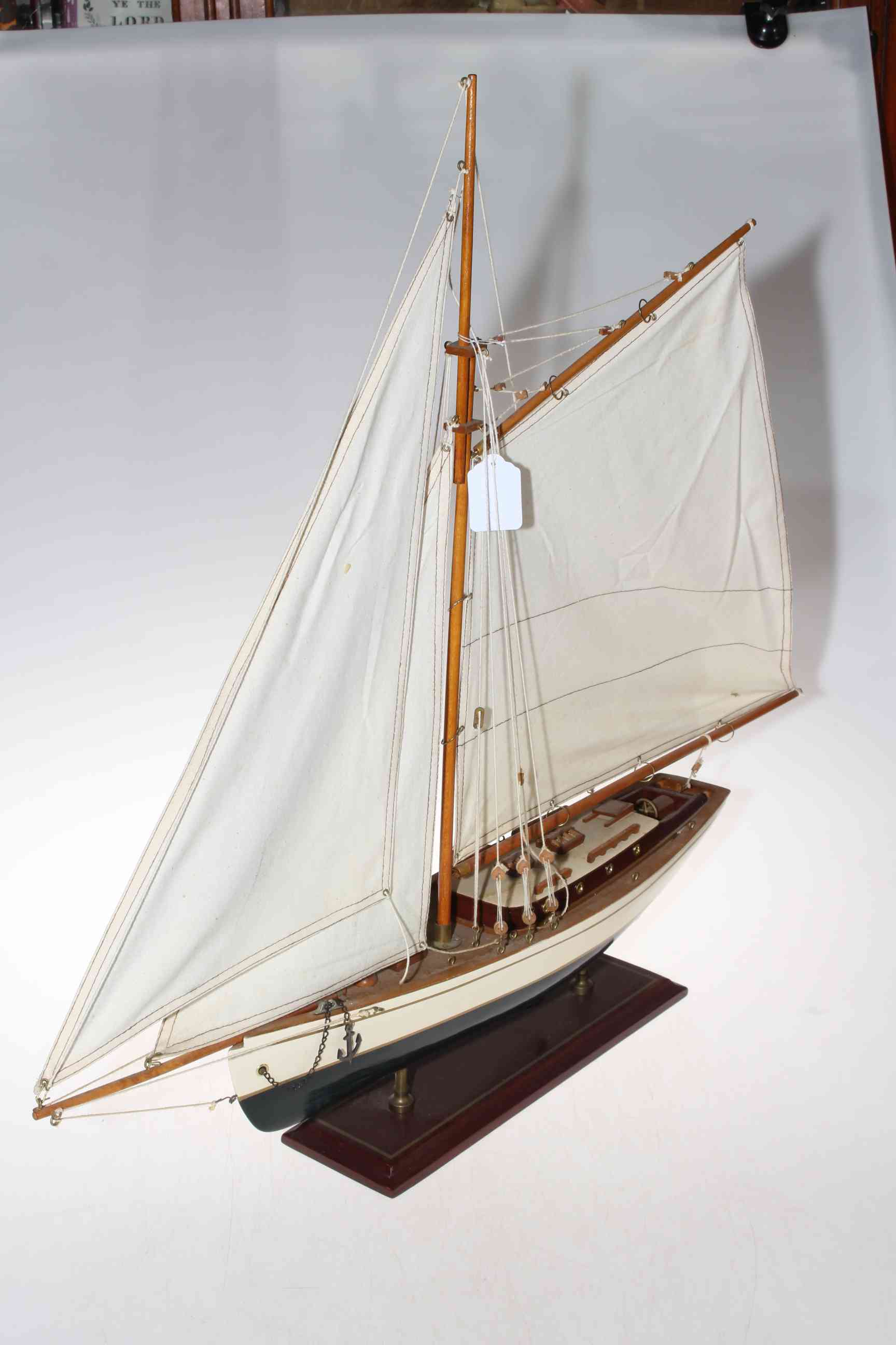 Pond yacht on stand, 68cm high.