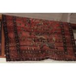 Early 20th Century hand knotted Heriz carpet 1.85 by 1.44.
