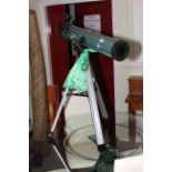 Telescope on stand.