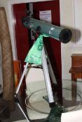 Telescope on stand.