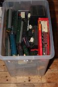 Collection of model railway engines, rolling stock, track, controllers, etc.