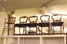 Set of four Victorian mahogany shaped balloon back parlour chairs,